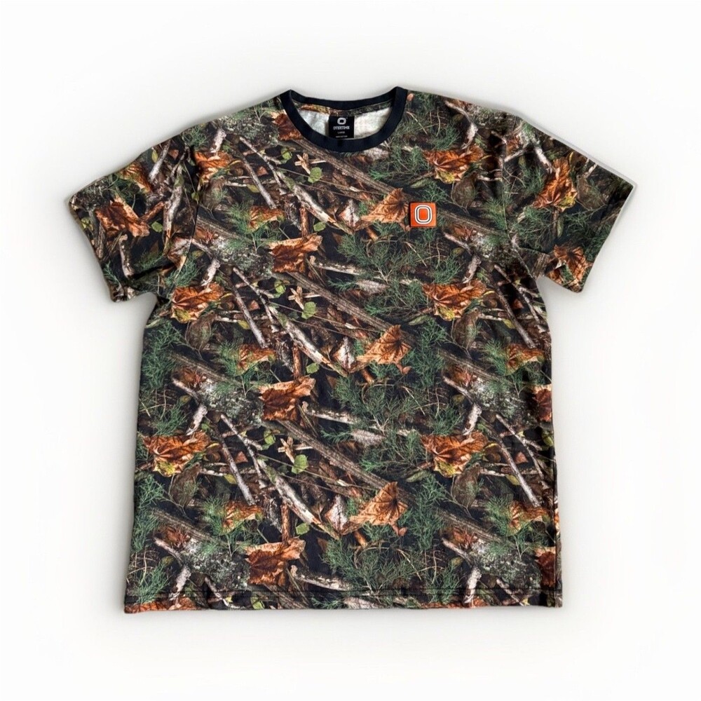 Overtime Outdoor Basketball‎ Camo Logo Graphic Crew Neck Cotton Tee - Men's L